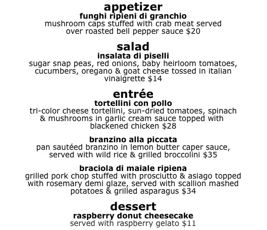 Mokena Balagio Specials memi