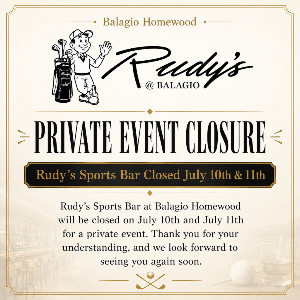 Rudy’s Sports Bar Closed July 10th & 11th for Private Event
